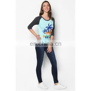 Custom Printing Casual Women t Shirt Long Sleeve Lady Blouse thumbnail-2