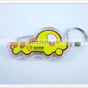 Custom Logo Car Shaped Cheaper Acrylic Keychain thumbnail-1