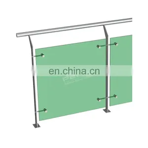 2019 PEMCO Project Balustrade Glass Railing And Stainless Steel Handrail !!! thumbnail-3
