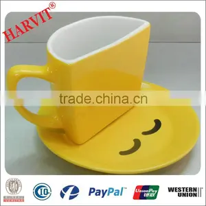 2013 Assessed Supplier 230cc Color Glaze Cup And Dish thumbnail-1