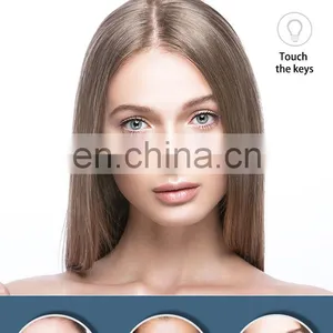 Wholesale 360 Degree 8 Inch LED Makeup Mirror Round Glass Mental Magnification Standing Make Up Mirror thumbnail-5