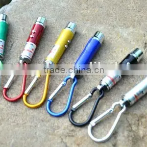 Battery Powered Metal Laser Light LED UV Keychain Light thumbnail-2