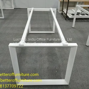 Office Desk Steel Frame Wooden Top Combination Office Workstation thumbnail-5