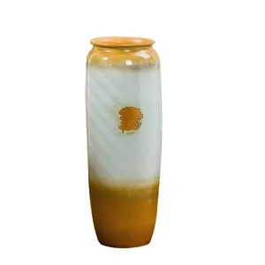 Jingdezhen American Countryside Style Glaze Ceramic Vase For Dry Flower Artificial Flower Decor thumbnail-5