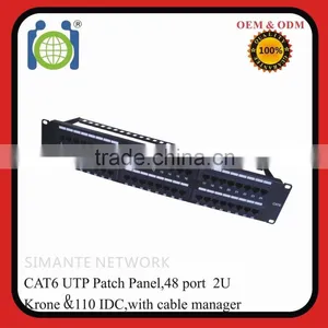Cat6 Utp 48 Port Network Lan Patch Panel 2U Dual IDC thumbnail-1