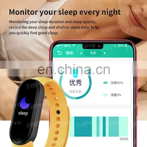 Hot Selling M6 Smart Bracelet Full Display Heart Rate Blood Pressure Mi Band 6 Smart Watch thumbnail-3