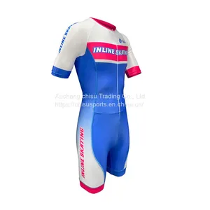 2022 Factory OEM ODM Excellent Quality Customized Inline Speed Skating Cut Resistant Suit Teamwear Custom Custom Speed Skating Suit Skin Suit Custom Speed Skating Suit thumbnail-3