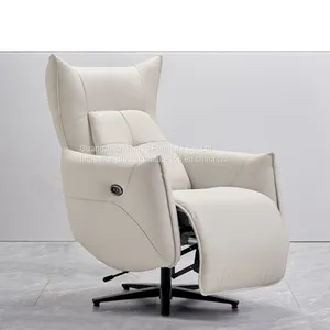 Modern Minimalist Study Electric Single Sofa Multifunctional Comfortable Reclining Leather Wear-Resistant Office Single Chair Sofa Chair thumbnail-2