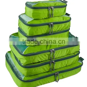 High Quality Unisex 5 Piece Packing Cubes for Travel,cheap Wholesale Green Polyester Travel Packing Cubes thumbnail-2