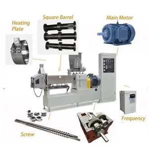 Factory Price High Quality Dry Wet Various Shapes Flavors Dog Food Pellet Making Extruder Machine Food Pet Pellet Feed Processing Line thumbnail-5