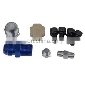Universal Turbo Oil Line Kit Feed + Return Drain Flange T3 T4 T04E Oil Pan Plug Universal Turbo Oil Line Kit Feed + Return Drai thumbnail-3