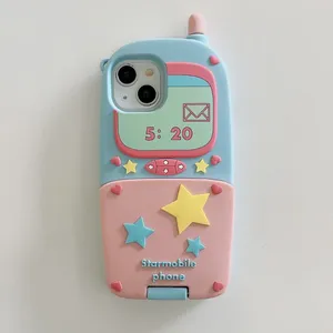 The Three-dimensional PHS Flip Mirror Holder Protects the Shockproof Mobile Accessory Phone 12 13 14 15 Pro Max thumbnail-5
