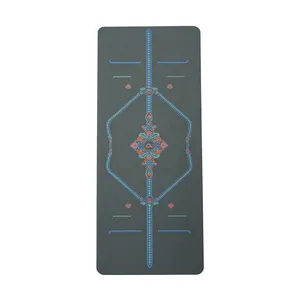 Wholesale Custom Logo PU Rubber Gymnastic Pilates Yoga Mat Waterproof Exercise Mat for Home Workout Made From Natural Rubber thumbnail-2