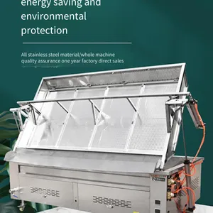 Temperature-controlled Fully Automatic Deep Fryer, Automatic Frying Equipment for Oil Bean Curd Puffs, Tiger-skin Chicken Feet, and French Fries With Automatic Stirring and Automatic Discharging thumbnail-5