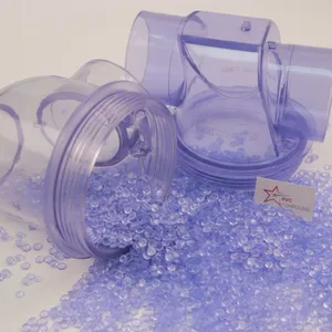 Red Transparent Crystal PVC Compound Granules Modified PVC for Weekly Graveyard Granules Modified PVC for Weekly thumbnail-3