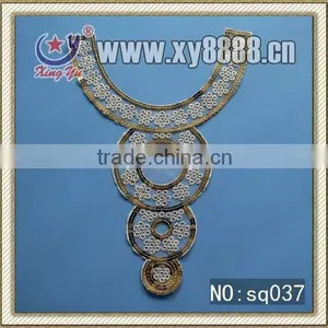 New Design Sequins Lace Collar With Three Circles thumbnail-1