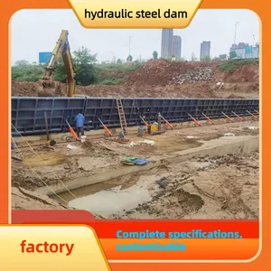 Irrigation Dedicated Hydraulic Steel Dam For Adjustable Water Level By Angle Control thumbnail-3