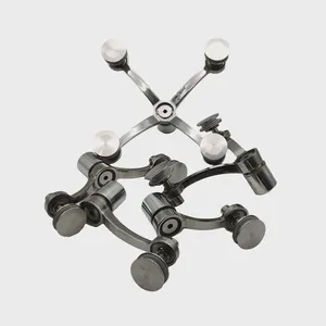 Free Samples SS316 4 Way Arm Spider Bracket 150mm Precision Casting Satin Finish for Glass Canopy thumbnail-4