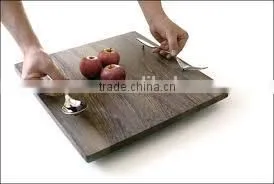Environmental Shabby Chic Wooden Serving Tray With Handles Wholesale thumbnail-2