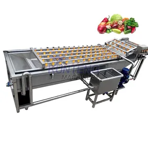 Industrial Air Bubble Immersion Fruit and Veggie Orange Pineapple Washing Cleaning Machine for Buckthorn Shrimp Cleaner EPC thumbnail-1