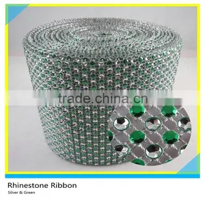 24 Rows Rainbow Heart Shape Decorative Mesh Ribbon 10 Yards Crystal Wrap Roll thumbnail-6