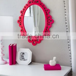 Oval Wall Mirror - Highly Decorative Wall Accessories - Use it for Bedroom and Bathroom Wall, or as a Princess Mirror for Girl's thumbnail-1