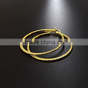 Costume Gold Stainless Steel Jewelry Sixy Lady Big Hoop Fashion Earring thumbnail-5