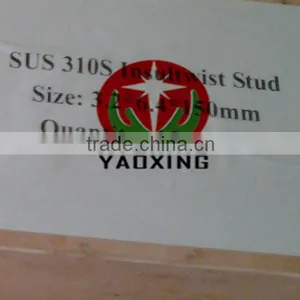 310s Insultwist and Lock Washer Refractory Furnace Anchor Ceramic Fiber Fixing Pin thumbnail-1