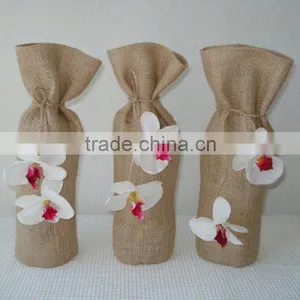 Kraft Wine Bag Natural Burlap Drawstring Wine Bags Quality Choice thumbnail-1