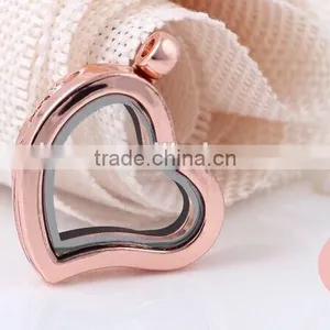 Smooth Heart Various Locket Yiwu Jewelry Manufacturer Fashion Jewelry With Full Crystal Rhinestone thumbnail-6