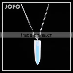 Wholesale Popular Opal Natural Stone Bullet Necklace Online Shop China SMJ0132 thumbnail-1