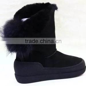 2016 HFUGG Factory Direct New Fashion Cheap Price Warm Suede Women Winter Snow Boots thumbnail-2