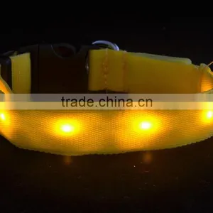 Pets Dog LED Light Blink Flash Night Safety Nylon Collar Waterproof thumbnail-3