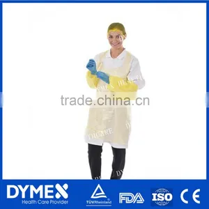 Machine Yellow Cheap Disposable Nonwoven PE Apron thumbnail-1