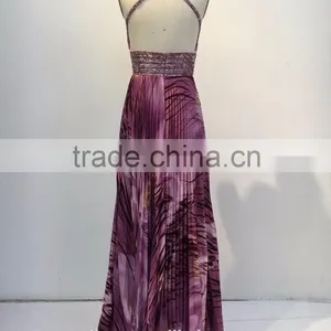 Wholesale Luxury 2016 Halter Neck Evening Dress thumbnail-3