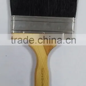 Cheap Promotional Paint Brush Black Bristle Paint Brush With Wooden Handle thumbnail-1
