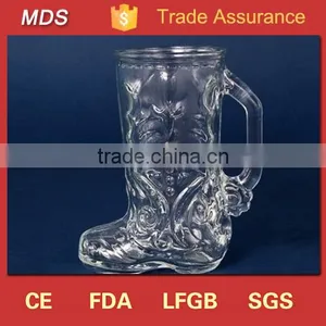 Engraved Custom Made Cheap Glass Boot Fancy Mugs thumbnail-4