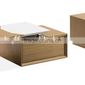CT-32 ET-32 Stainless Steel Wood Modern Coffee Table thumbnail-2