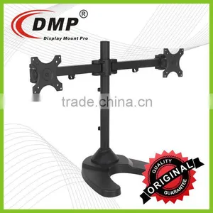 LCD351D-STAND Dual LCD Monitor Mounts Free Standing Adjustable, Full Motion,Tilt,Swivel,Rotate Fits Two Screens up to 27 Inch thumbnail-1