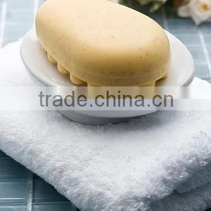 White Thick Soft Towel With Satin Boder thumbnail-1