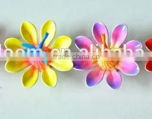 3.5 Inch Dragonfly and Butterfly on Lotus Plastic Flowers Fridge Magnet thumbnail-2