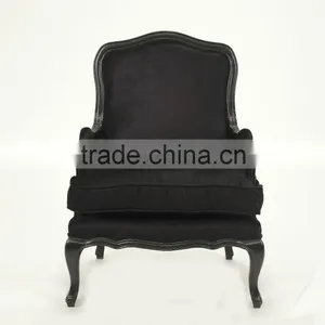 Solid Birch Wood Black Fabric Coffee Room Use Chair/modern Armchair(CH-863) thumbnail-2