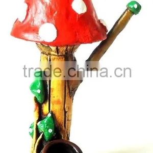 Figurine Shaped Hand Crafted Smoking Pipes - Tall Mushroom thumbnail-5