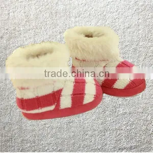 Winter Thermal Cotton-padded Waterproof Anti-slip Soles Slippers,plush Home Floor Children Boots thumbnail-1