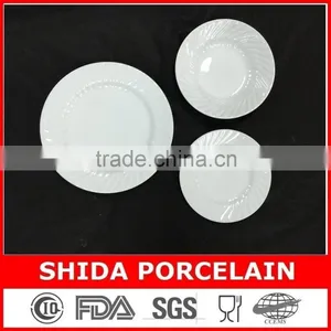 2015 New Super White Porcelain Embossed Plates thumbnail-4