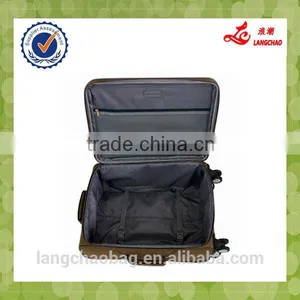 New Design Customized 4 Spinner Wheels Zipper Personalized Soft Polo Trolley Luggage Sets thumbnail-6