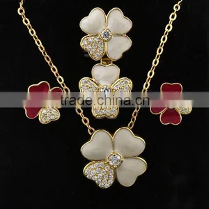 Best Selling Retail Items White Shell Enamel Jewelry Set thumbnail-5