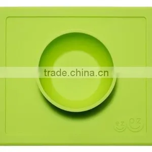 Custom Food Grade Baby Snack Mat Silicone Placemat Plate thumbnail-2