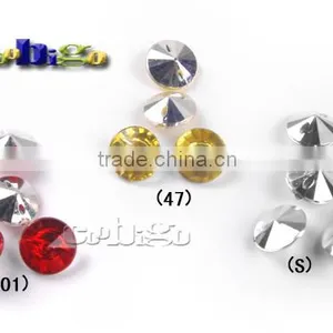 18L(11.4mm Mix Color Acrylic Cut Culet Back Fashion Rhinestone Crystal Button Stylish Bag Garment Shoe #FLN012-18L(Mix-s) thumbnail-1