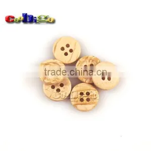 13mm(20L)Dia. Imitation Wood Vein Fashion Resin Round Buttons Four Holes Sewing Craft For Bag Shoe Garment #FLN003-13B thumbnail-2